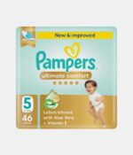 Pampers بامبرز حفاضات ألتميت كومفورت ملتصقة، مقاس 5، 11-16 كجم، 46 قطعة