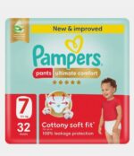 Pampers بامبرز حفاضات ألتميت كومفورت بانتس الحجم 7، +20 كيلو غرام، مع الألوة فيرا وفيتامين اي، 32 قطعة 32 قطعة